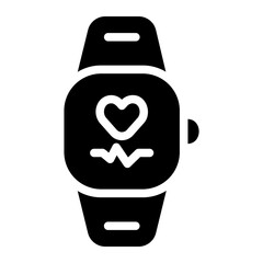 smartwatch glyph icon