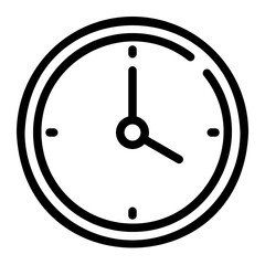wall clock line icon