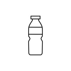 water container Icon in flat black line style, isolated on white background