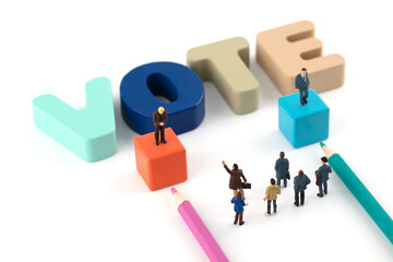 Miniature creative live speech canvassing election