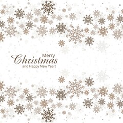 Winter background with snowflakes merry christmas card design