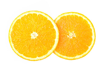Fototapeta na wymiar Orange slice isolated on white background.