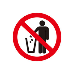 Do not litter icon vector illustration symbol