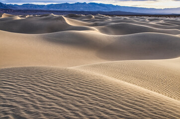 Fototapeta na wymiar Mesquite Dunes, Death Valley National Park, California.