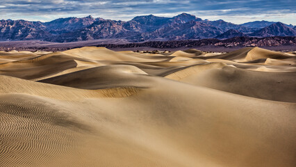 Fototapeta na wymiar Mesquite Dunes, Death Valley National Park, California.