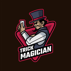 Fototapeta na wymiar Illustration vector graphic of Trick Magician, good for logo design and profession
