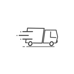delivery truck icon.  design sign.  flat vector graphics on a white background.