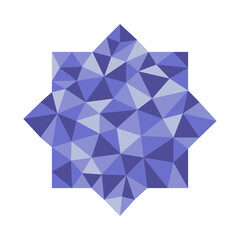 Polygonal geometric crystal octagon symbol suitable for best award or celebration.

