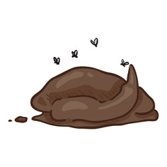 Cartoon Shit. Vector Poop Illustration