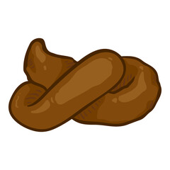 Obraz premium Cartoon Shit. Vector Poop Illustration
