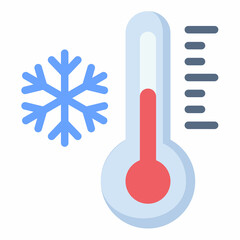 temperature winter warm christmas single isolated icon with flat style