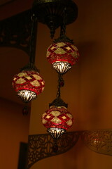 Red lamps in oriental style