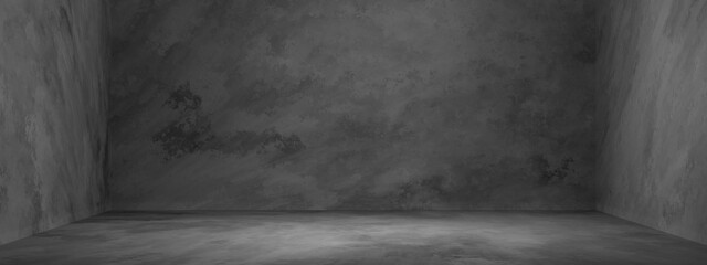 3D wall background. Abstract concrete room.