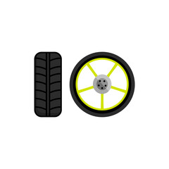 Car tires icons illustration