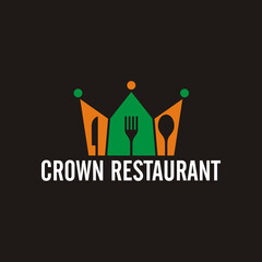 crown restaurant logo vector illustration