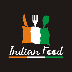indian food logo vector illustration