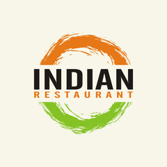 indian restaurant logo vector illustration