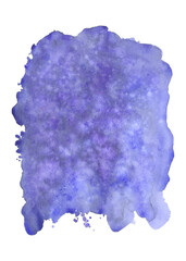 Purple watercolor hand-painted stain shape