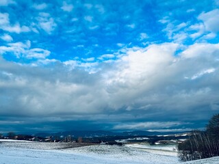 landscape with snow