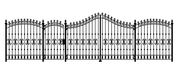 Wrought iron fence, vector illustration design