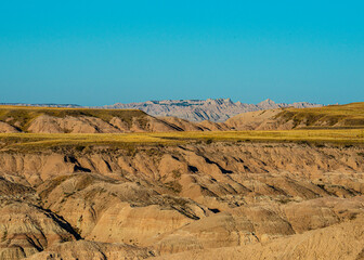 Naklejka premium USA, South Dakota, Badlands National Park, Scenic Overlook