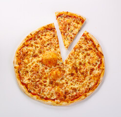 Italian traditional Pizza Margarita with cheese