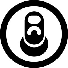 Top view of beer can opened symbol sign simple icon on background.eps