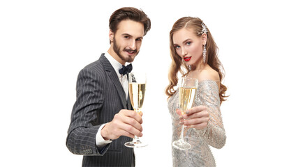 cheers from gorgeous couple