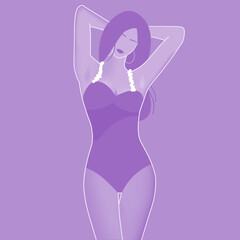 Beautiful and elegant woman body