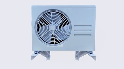 White air conditioner without background