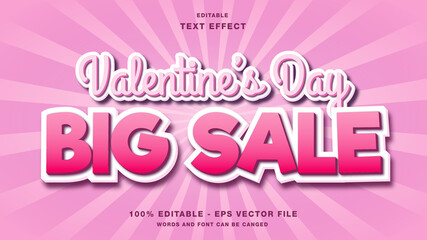 Valentine Big Sale Text Effect Editable