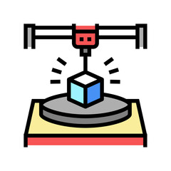 3d printing color icon vector. 3d printing sign. isolated symbol illustration