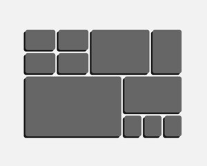 Template collage of eleven frames, images, photo