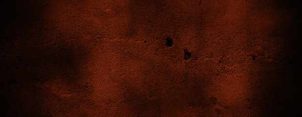 Fototapeta Scary colored wall texture for background. Dark cracked cement and smoked poster. obraz
