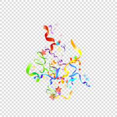 ribbon serpentine tinsel red spiral color curly