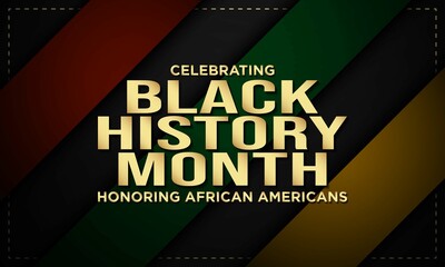 Black History Month vector template.