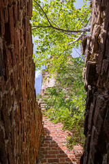 interior of an abandoned orthodox church