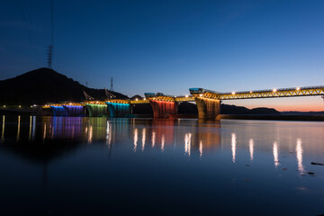 Obraz premium Colorful Bridge in Daegu South Korea.