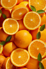 Background full with beautiful orange fruit , front view and blank space for product advertising 