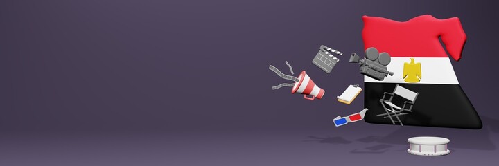 3d rendering of cinema in Egypt for social media and website covers