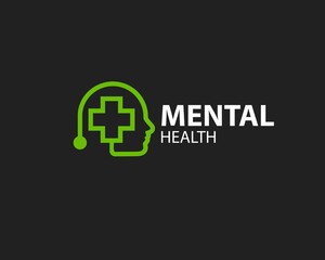 cross mental mind health logo for medical and health consulting