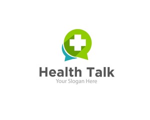 health talk logo designs simple modern for medical application icon