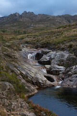 Waterfalls of pozo das olas, in the natural park of Xures-Geres between Galicia and Portugal. High quality photo