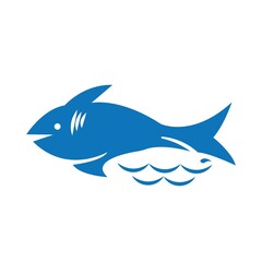 Obraz premium Fish logo template. Creative vector symbol