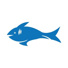 Naklejka premium Fish logo template. Creative vector symbol