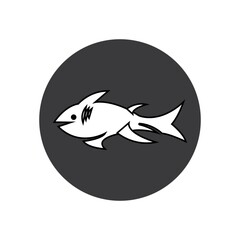 Fish logo template. Creative vector symbol