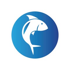 Fish logo template. Creative vector symbol