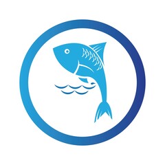 Fish logo template. Creative vector symbol