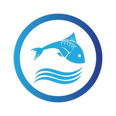Fish logo template. Creative vector symbol
