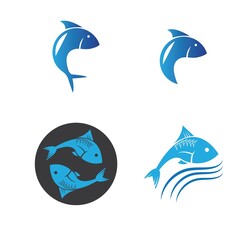 Fish logo template. Creative vector symbol